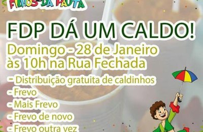 Filhos da Pauta “dá um caldo” acontece neste domingo, na orla de Maceió