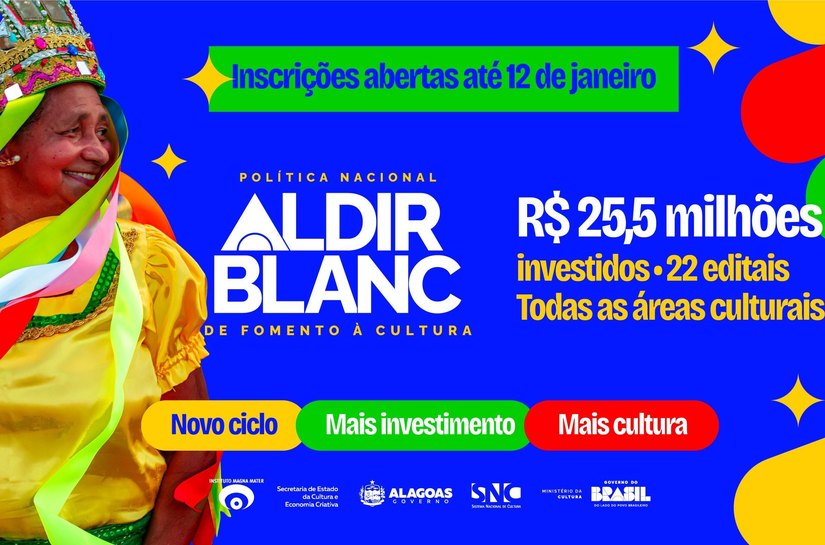 Secult anuncia live para orientar inscrições dos editais do Ciclo 2 da PNAB em Alagoas