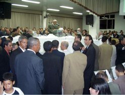 Pr. José Antônio dos Santos e obreiros