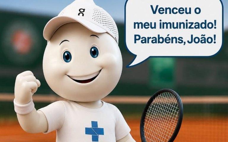 Zé Gotinha celebra vitória histórica de João Fonseca sobre Djokovic em Roland Garros