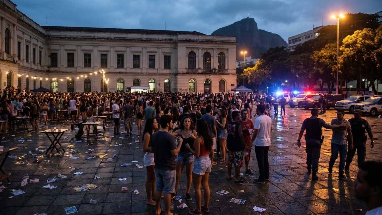 Festa em campus da UFRJ, na Praia Vermelha, termina em confusão generalizada