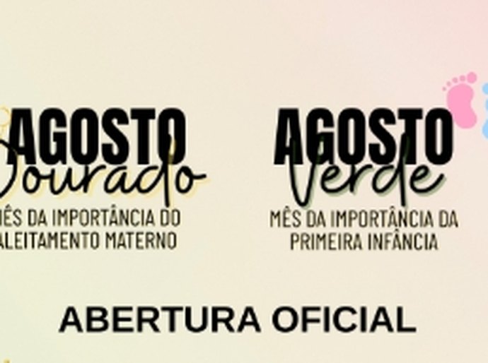Abertura do Mês do Aleitamento Materno a da Primeira Infância será nesta segunda (4), em Palmeira