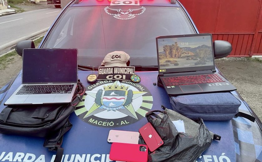 Guarda Municipal recupera notebooks e celulares furtados de técnicos da CBSurf