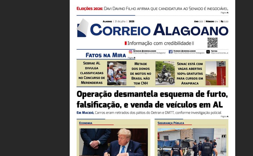 Operação desmantela esquema de furto, falsificação, e venda de veículos em AL