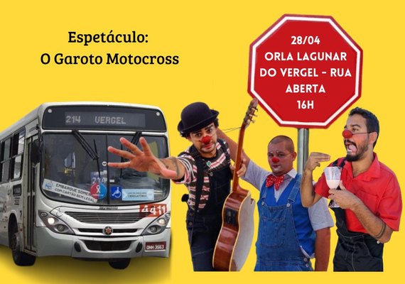 Espetáculo 'O Garoto Motocross' anima o domingo com circo e palhaçadas