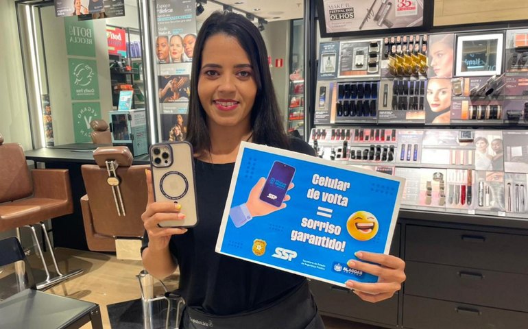 Programa Celular Seguro orienta público no Maceió Shopping e divulga nova lista de devolução