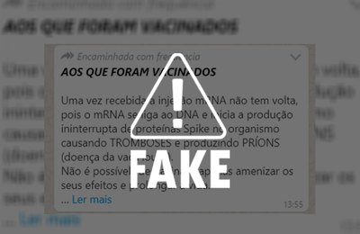 É falso que vacina contra Covid-19 tenha relação com doença da vaca louca