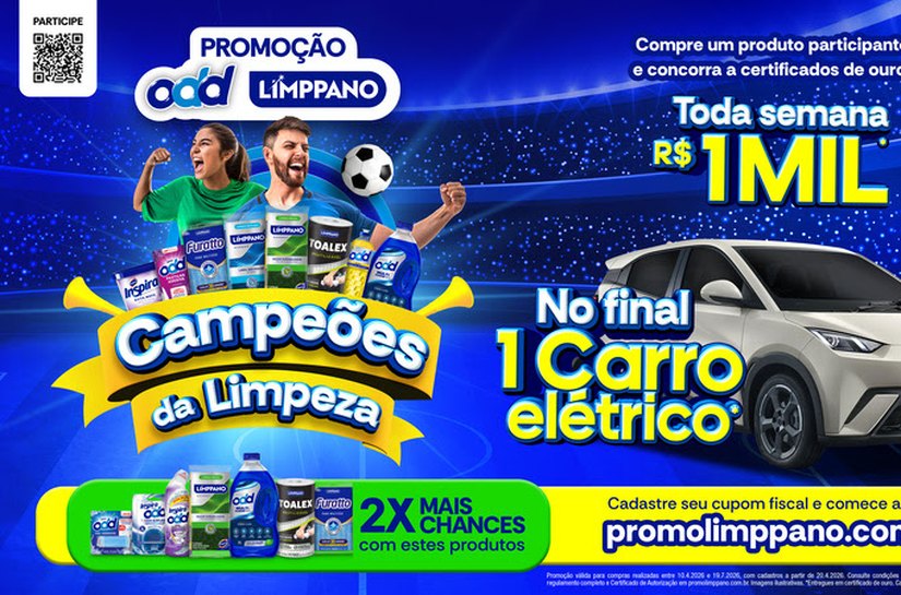 Promoção da ODD e Limppano vai dar R$1 mil por semana e sortear carro elétrico ao final