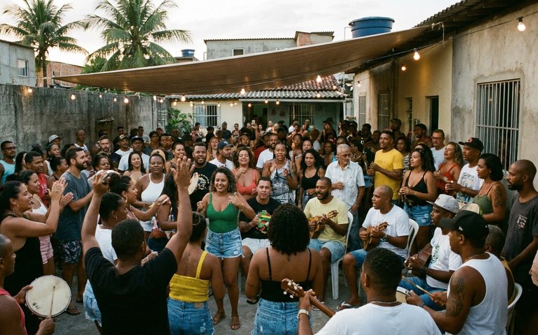Terreiro de Crioulo transforma quintal em Realengo em uma das rodas de samba mais disputadas do Rio