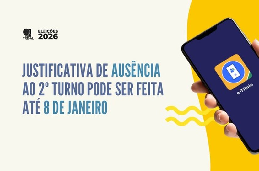 Justificativa de ausência ao 2º turno pode ser feita até 8 de janeiro