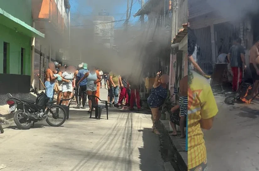 Incêndio deixa três pessoas feridas e destrói casa no Jacintinho, em Maceió