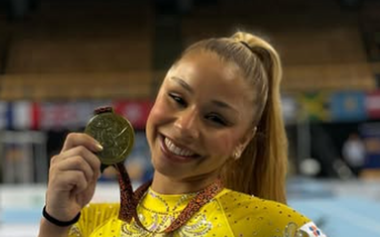 Flávia Saraiva é campeã na trave em etapa húngara da Challenge Cup de ginástica artística