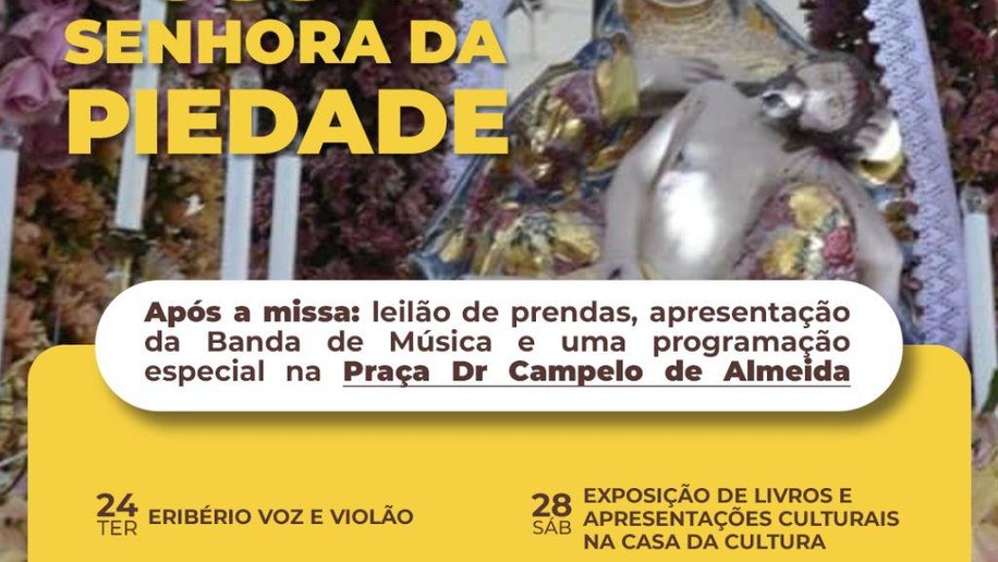Festa da Padroeira de Anadia contará com programação religiosa, cultural e artística