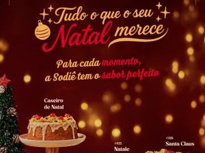 Sodiê lança linha especial de fim de ano com sabores inéditos, panetones recheados e kits presenteáveis