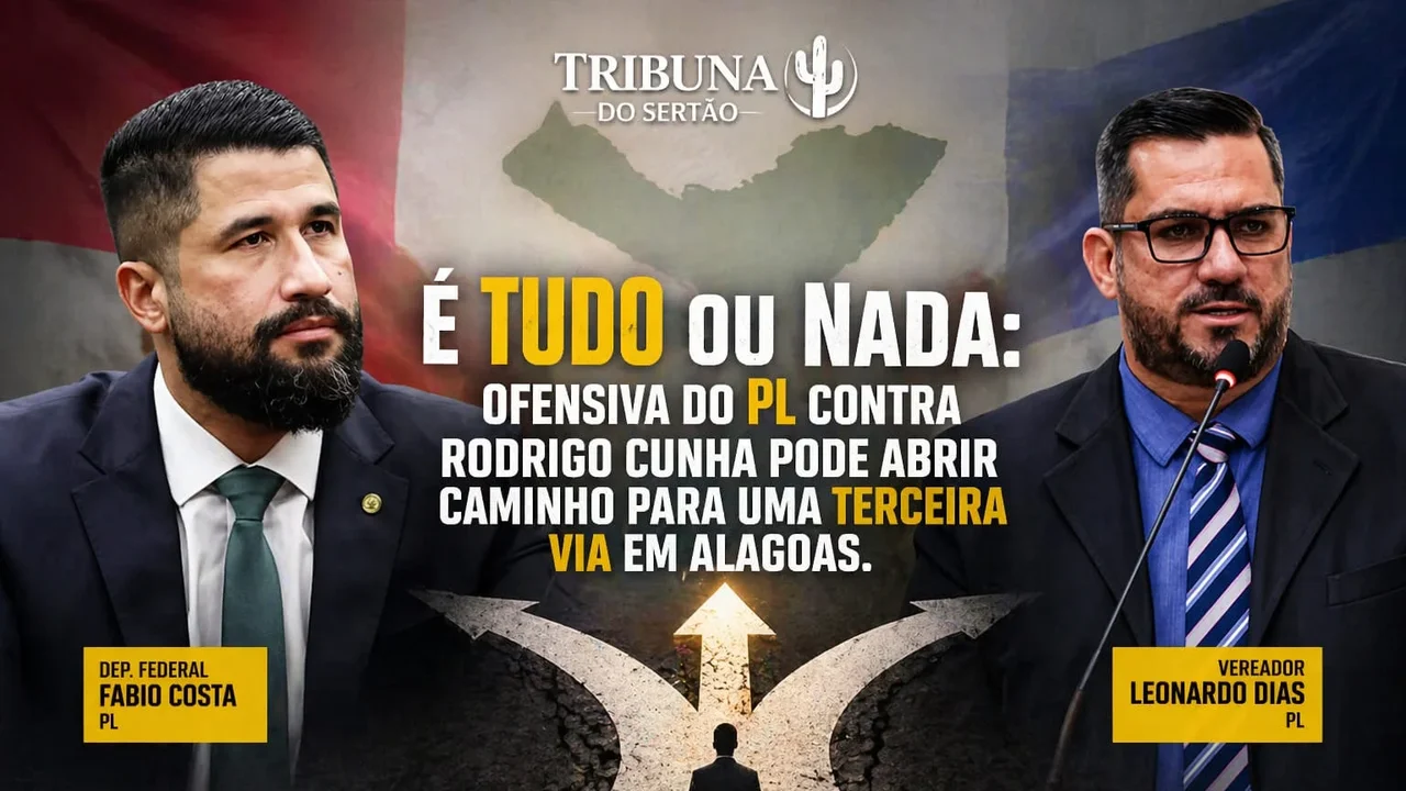 É tudo ou nada: ofensiva do PL contra Rodrigo Cunha pode abrir caminho para uma terceira via em Alagoas