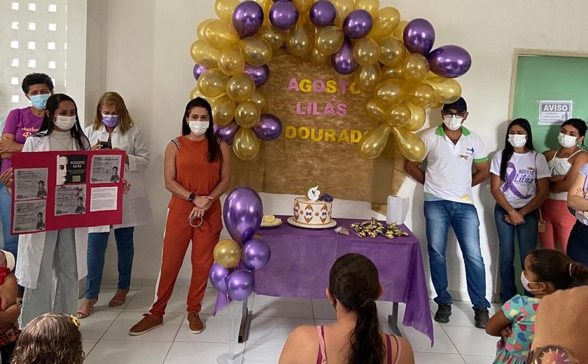 Saúde de Santana do Mundaú promove ações em alusão ao Agosto Dourado e Lilás