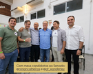 Melro ao lado de Renan Calheiros, do deputado estadual Dr. Wanderley e de outras lideranças do MDB - Foto: Reprodução