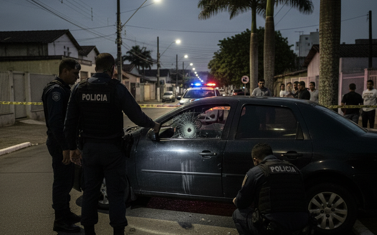 Passageiro de aplicativo é baleado durante tentativa de homicídio nesta madrugada na parte alta de Maceió