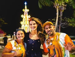 Primeira-dama realiza visita aos ambulantes durante os preparativos do Natal de Todos Nós Reprodução 