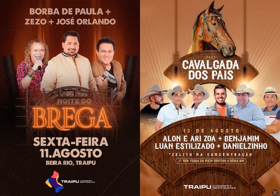 Noite do Brega e Cavalgada dos Pais: eventos agitam Traipu neste fim de semana