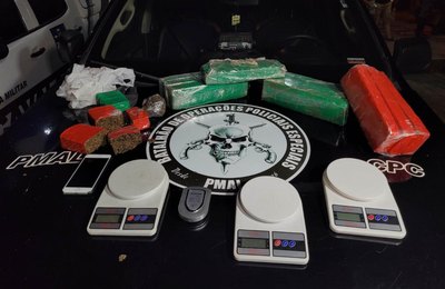 PM prende homem com 10 kg de maconha, balança de precisão e celular no Virgem dos Pobres