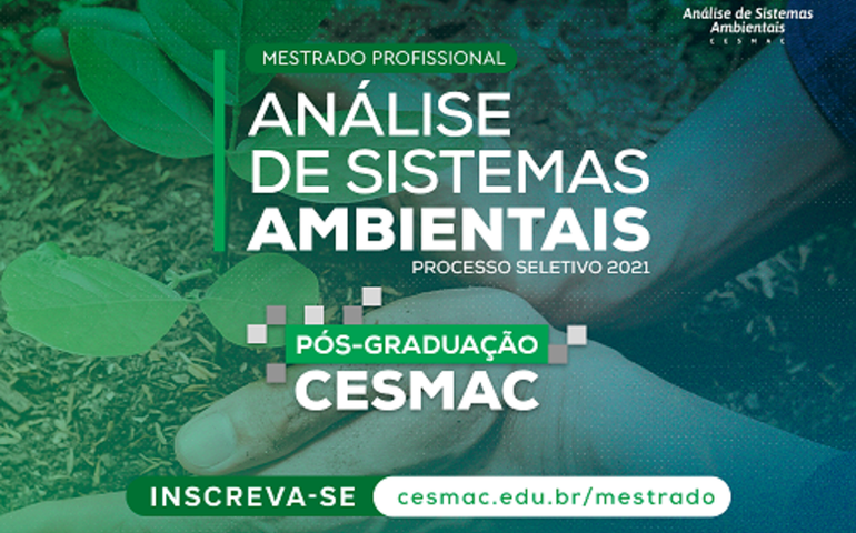 Mestrado em Análise de Sistemas Ambientais do Cesmac segue com inscrições abertas até 04 de março