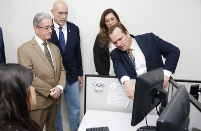 Presidente do TJAL acompanha implantação do eproc no 3º Juizado da Capital