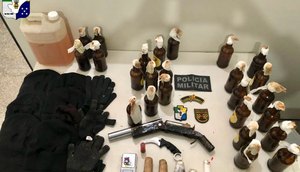 Polícia Militar intercepta tentativa de ação criminosa com apreensão de 25 coquetéis molotovs em São Cristóvão