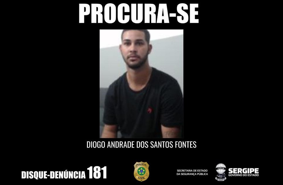 CARTAZ PROCURA-SE PC - Editável (2) / Foto: Foto: Reprodução SSP/SE