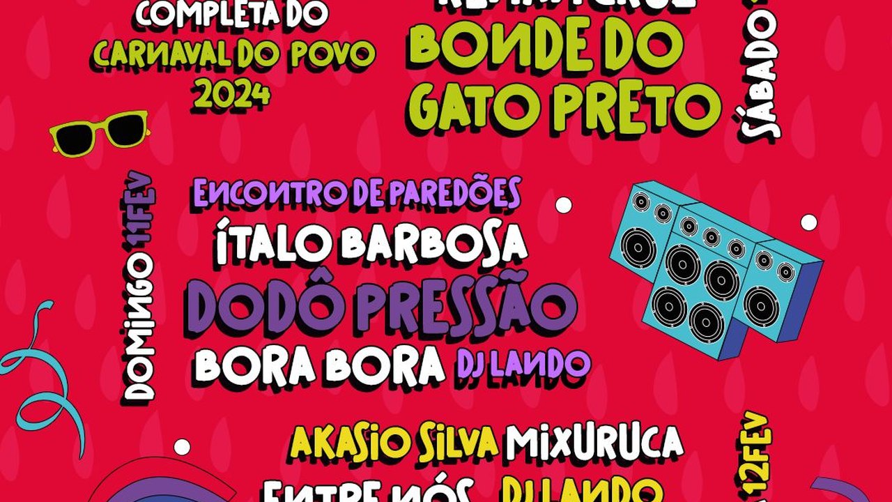 Carnaval do Povo: Veja programação completa do Carnaval de Olho d’Água das Flores