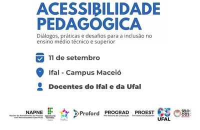 Parceria entre Ufal e Ifal traz formação docente em acessibilidade