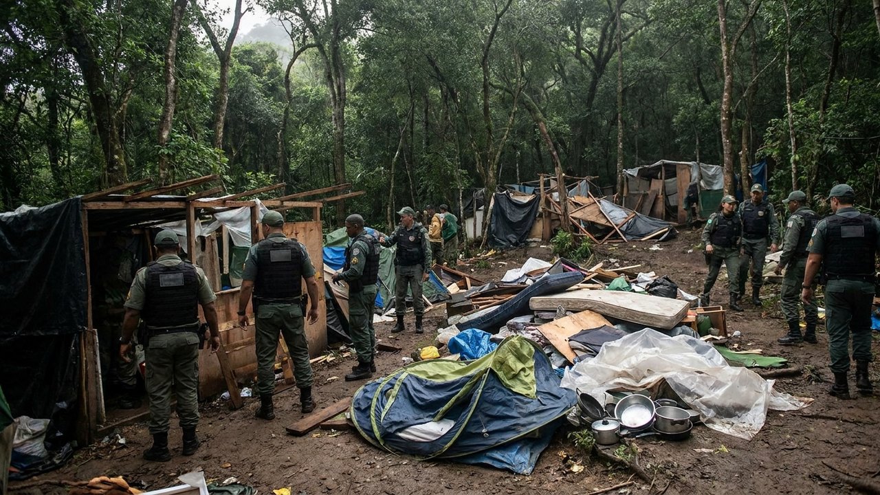 22 acampamentos irregulares são desmobilizados no Monte Cardoso Fontes, no Parque Nacional da Tijuca