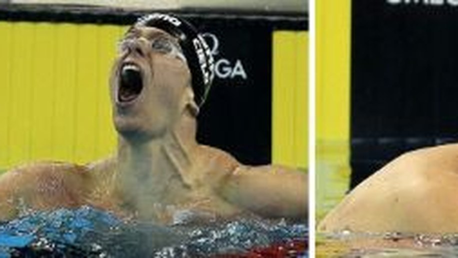 Cesar Cielo conquista a medalha de ouro nos 50 m borboleta e cai no choro