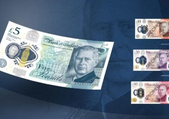 Família real divulga foto da nova Libra com o rosto do rei Charles