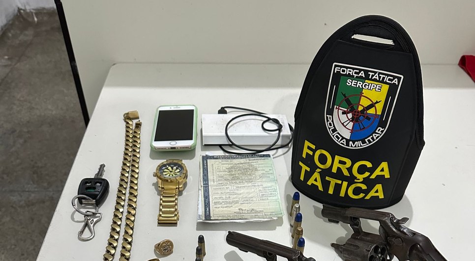 Três homens são presos após tentar atropelar um policial no bairro Santa Maria / Foto: Foto: Polícia Militar/Divulgação