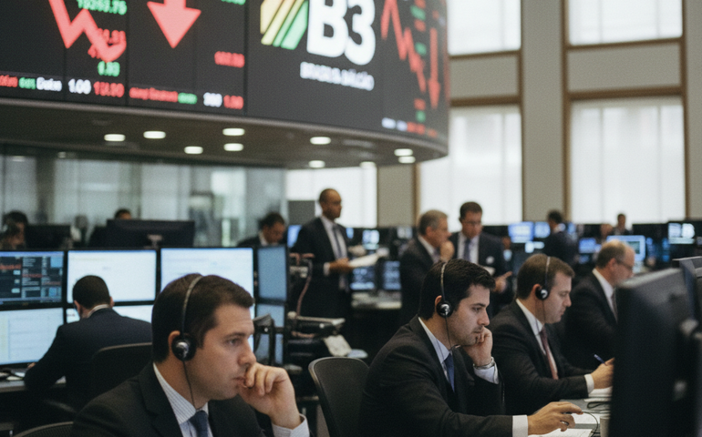 Sem NY, piora na percepção de risco por tarifas de Trump à Europa atinge Ibovespa