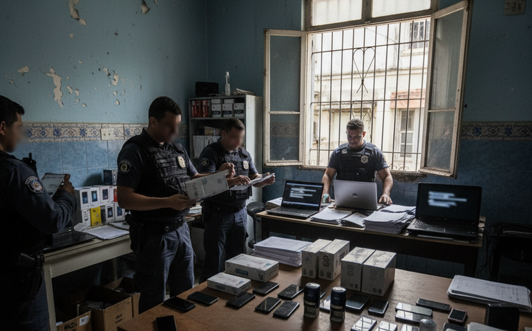 Esquema usava empresa de fachada e plataformas digitais para vender celulares roubados com notas fiscais falsas