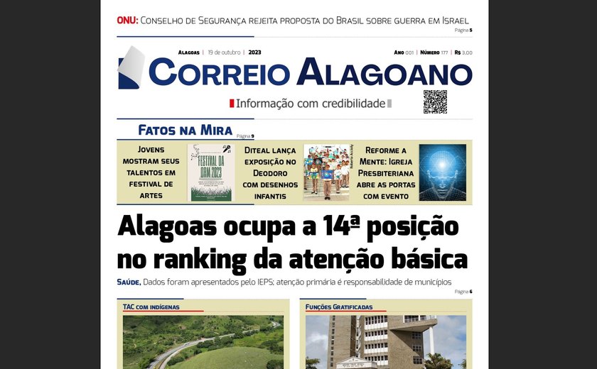 Alagoas ocupa a 14ª posição no ranking da atenção básica