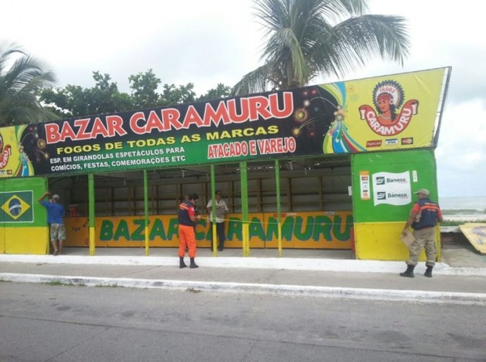 Corpo de Bombeiros inicia vistorias em barracas de fogos em Maceió