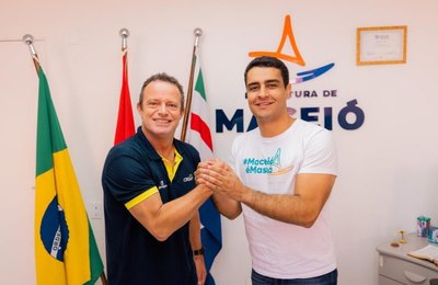 Prefeito JHC recebe presidente da CBSurf e coloca Maceió à disposição para mais eventos esportivos