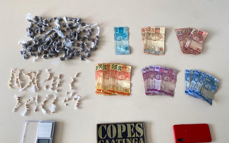 PM apreende mais de 200 porções de drogas em São José da Tapera