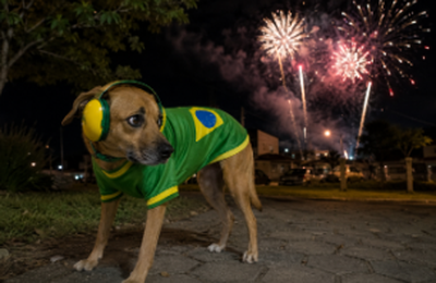Dicas para proteger os pets do estresse causado pelo barulho das comemorações dos jogos