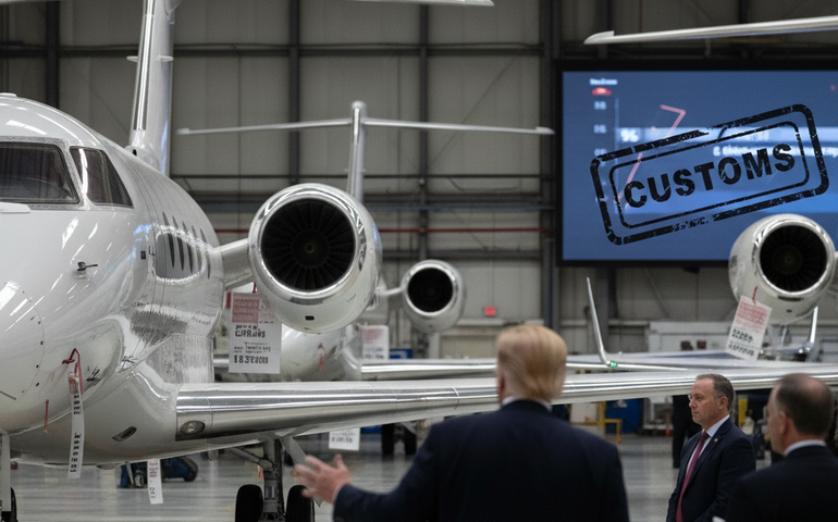 Trump ameaça impor tarifa de 50% a aeronaves canadenses vendidas aos EUA