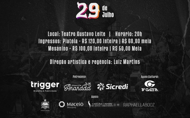 Orquestra Filarmônica de Alagoas apresenta mais uma edição do Concerto Clássicos do Rock