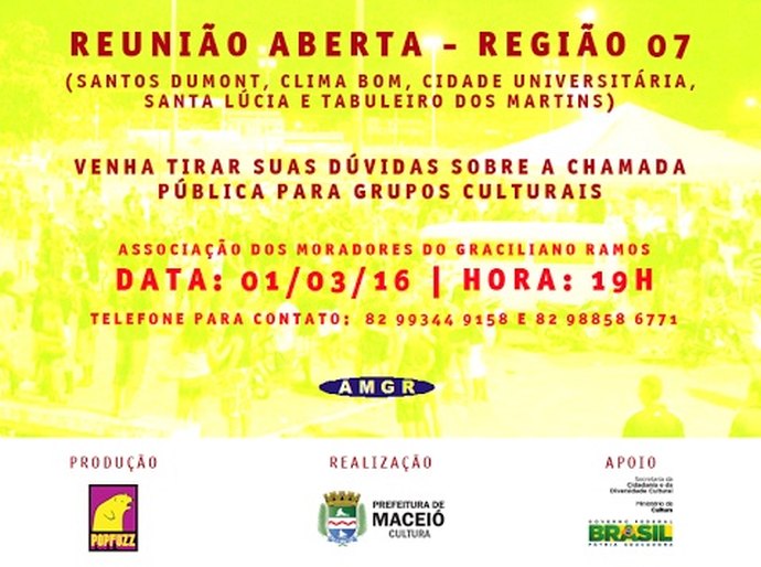 Projeto Ocupe a Praça realiza Reuniões Abertas em Regiões Administrativas de Maceió