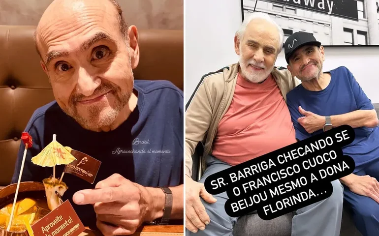 Seu Barriga de 'Chaves', ator Edgar Vivar visita o Brasil e posa com Marco Luque