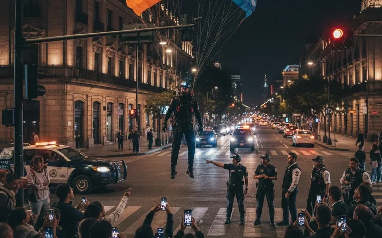 Norte-americano faz pouso inesperado na capital do México