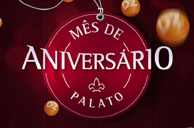 Em seu mês de aniversário, Palato vai sortear 4 vale-compras de 50mil Dotz