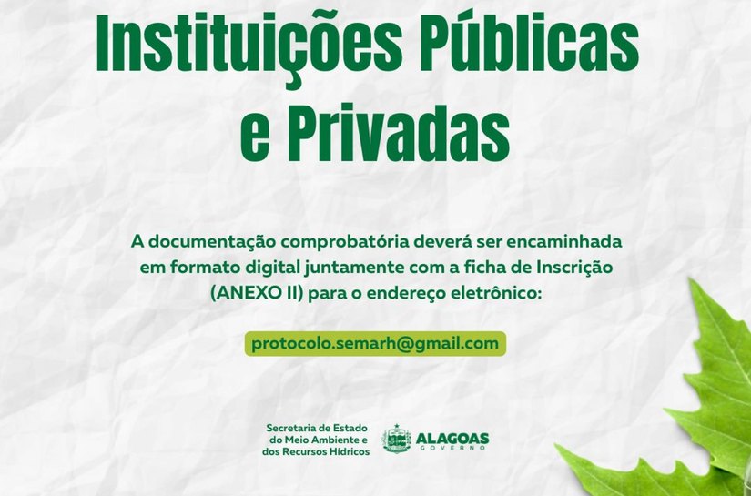 Semarh abre inscrições para Selo Verde 2026