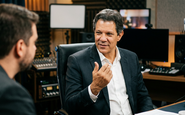 Em tom de campanha, Haddad faz 'provocaçãozinha' a Tarcísio no Flow: 'Por que resolveu cobrar ICMS da Shopee?'